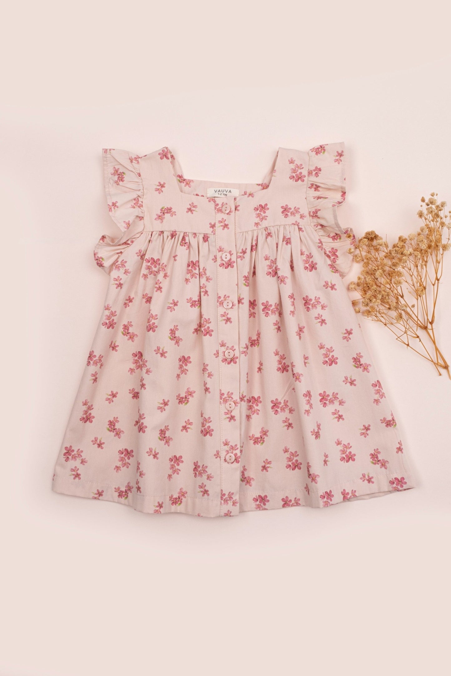 Bloemen Jurkje Roze – 100% Katoen