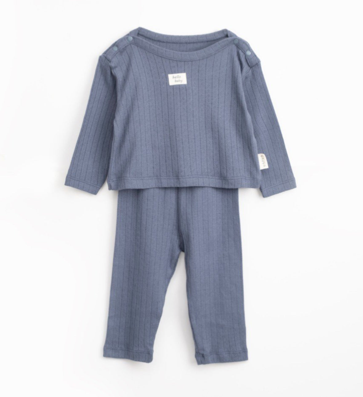 Babyset Ribstof β 2-delig Comfort Outfit voor Jongen β Indigo Blauw