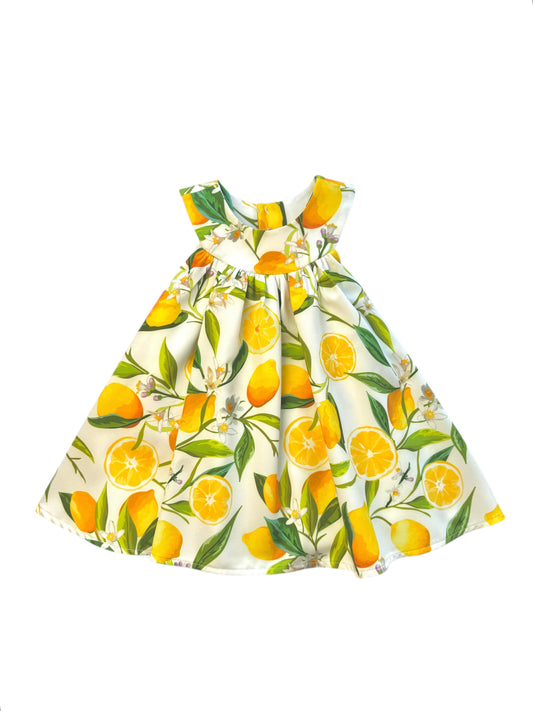 Sinaasappel Zomerjurk voor Meisjes –  Fruity Print Jurk