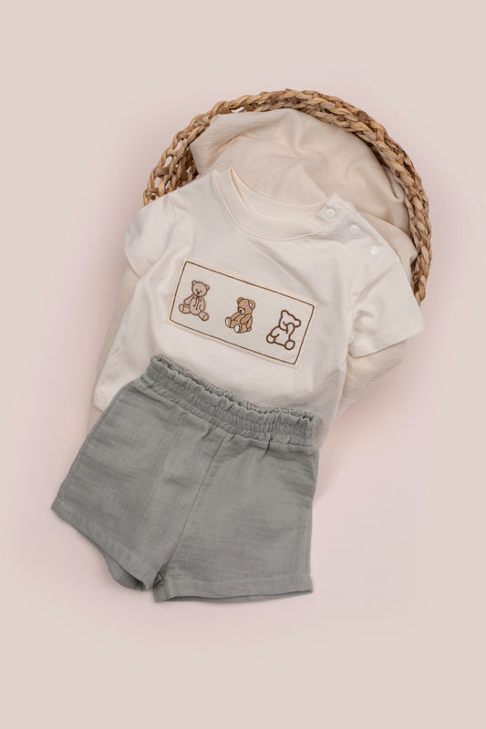 Baby Set Beer – Katoenen T-shirt & Short