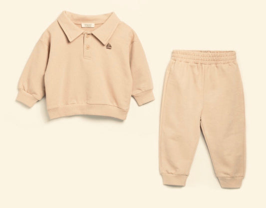 Beige Baby & Peuter Joggingpak – Zachte en Comfortabele Kinderkleding